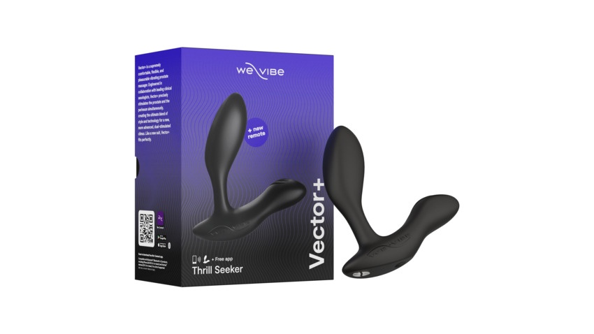  We-Vibe Vector+ Массажер простаты, перезаряжаемый,, черный D - 3 см, L - 10 см.