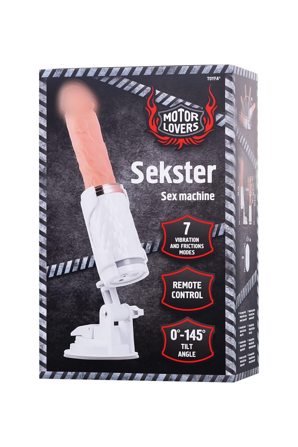  Motorlovers, Секс машина Sekster, ABS, белая, рабочая длина 12 см., общая 29 см.