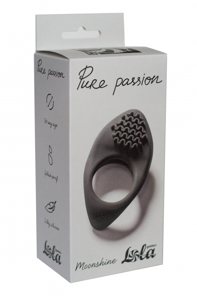  Эрекционное виброкольцо Pure Passion Moonshine black 1301-01lola																		
