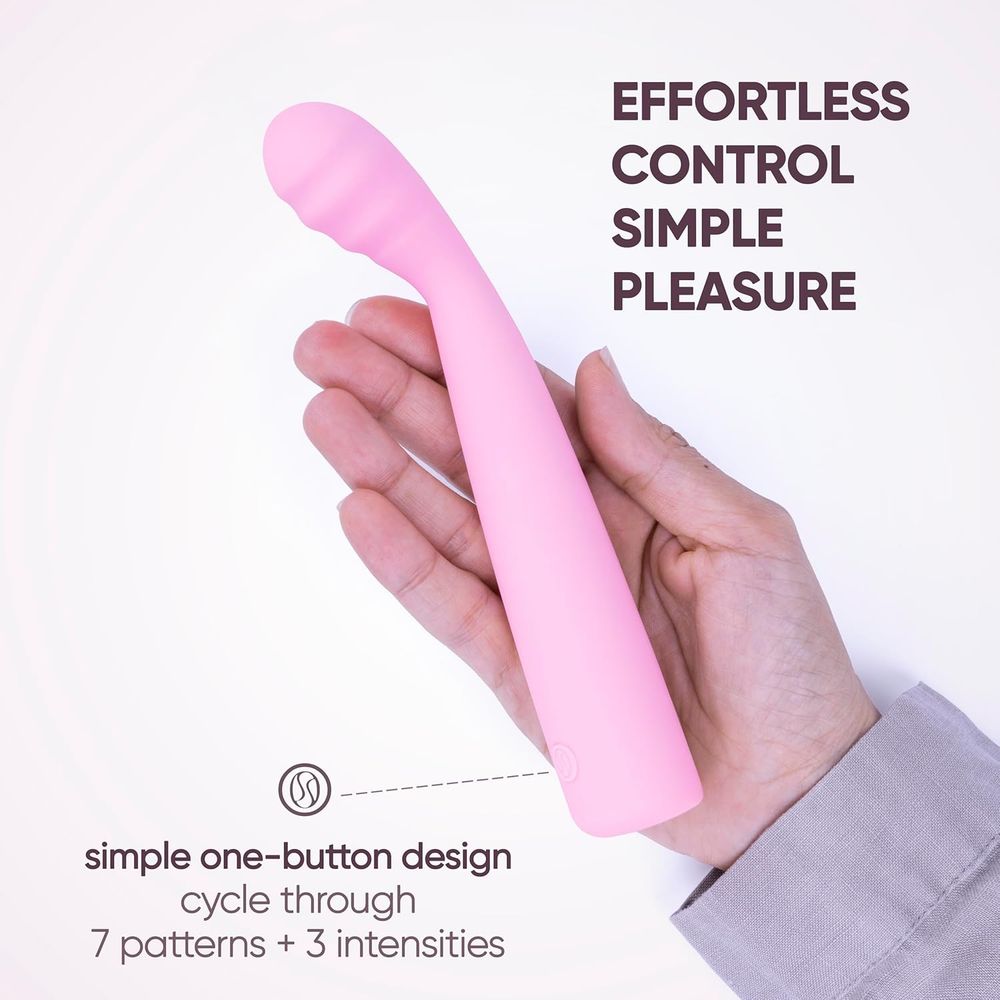  Selove TouchBend Вибратор с рельефом, розовый перезаряжаемый