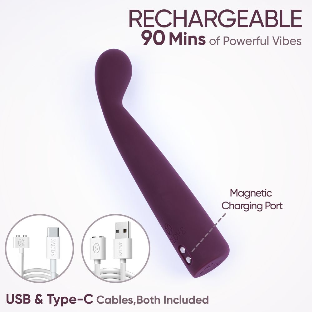  Selove TouchBend Вибратор, фиолетовый перезаряжаемый
