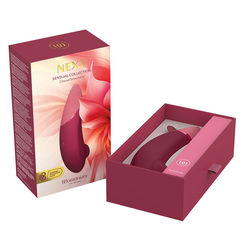  Womanizer Limited Next Бесконтактный клиторальный стимулятор, перезаряжаемый, бордовый