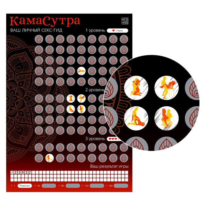  Скретч-плакат «Секс-гид. Камасутра», А3, 18+