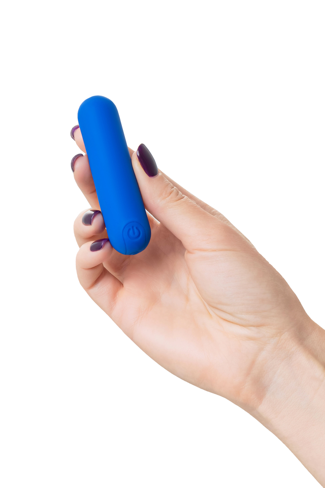  Вибропуля A-Toys NEP, силикон, перезаряжаемая, синий, 8 см