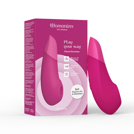  Womanizer Enhance Бесконтактный клиторальный стимулятор с вибрацией ,перезаряжаемый, розовый