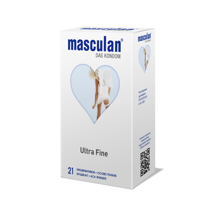  Masculan Ultra Fine, Презервативы латексные особо тонкие, 21 шт.