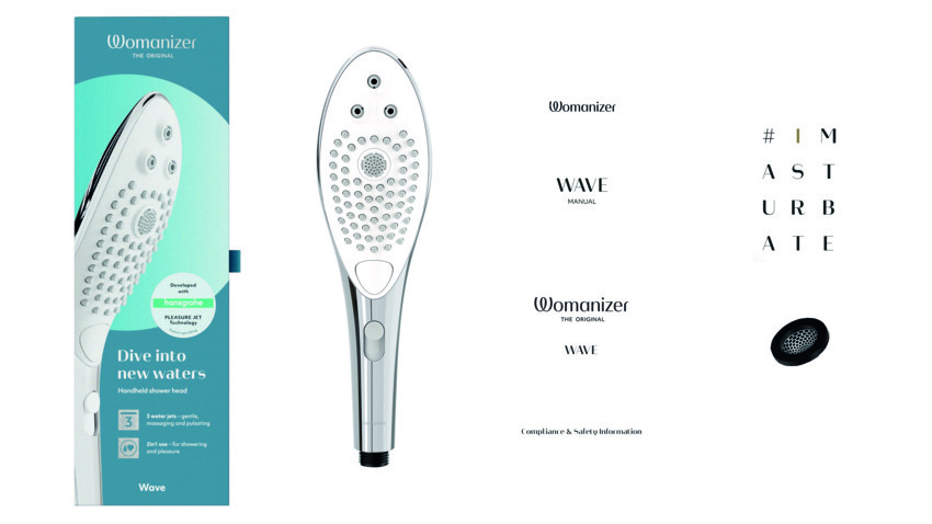  Womanizer Wave Насадка для душа, серебристая