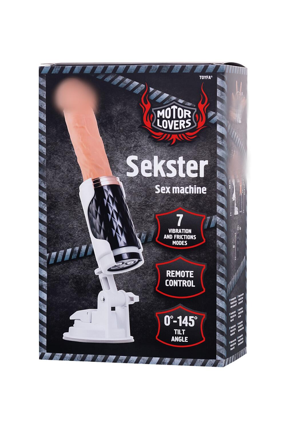  MotorLovers, Секс машина Sekster, ABS, черная, рабочая длина 12 см., общая 29 см.