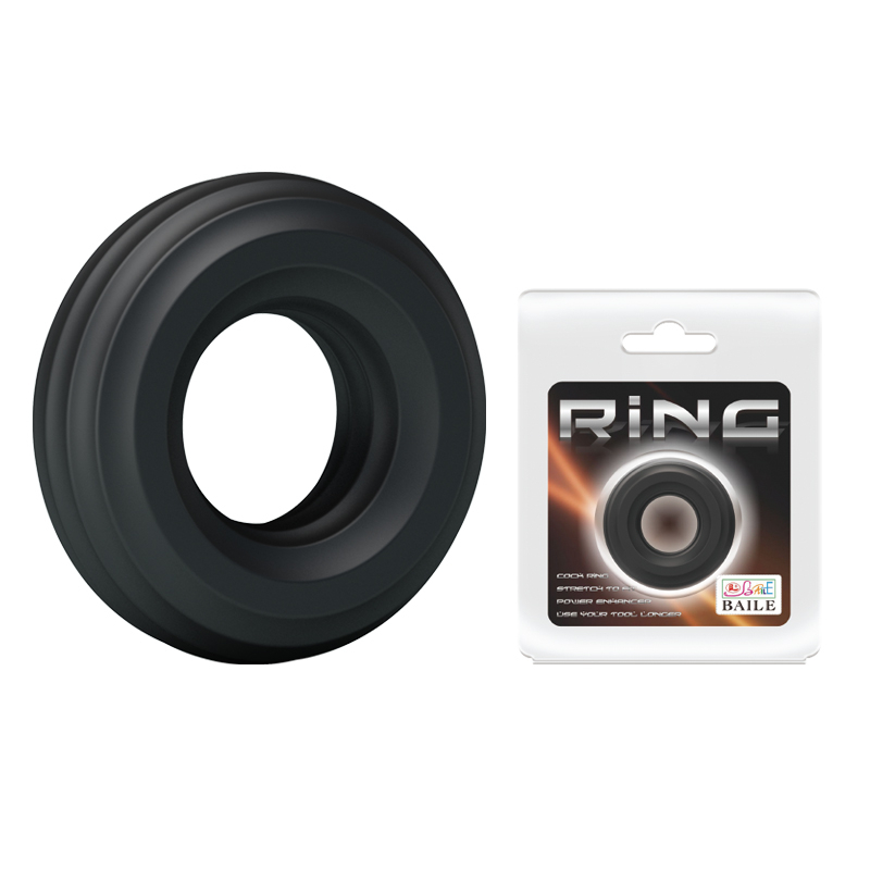  Эрекционное кольцо RING, черный силикон