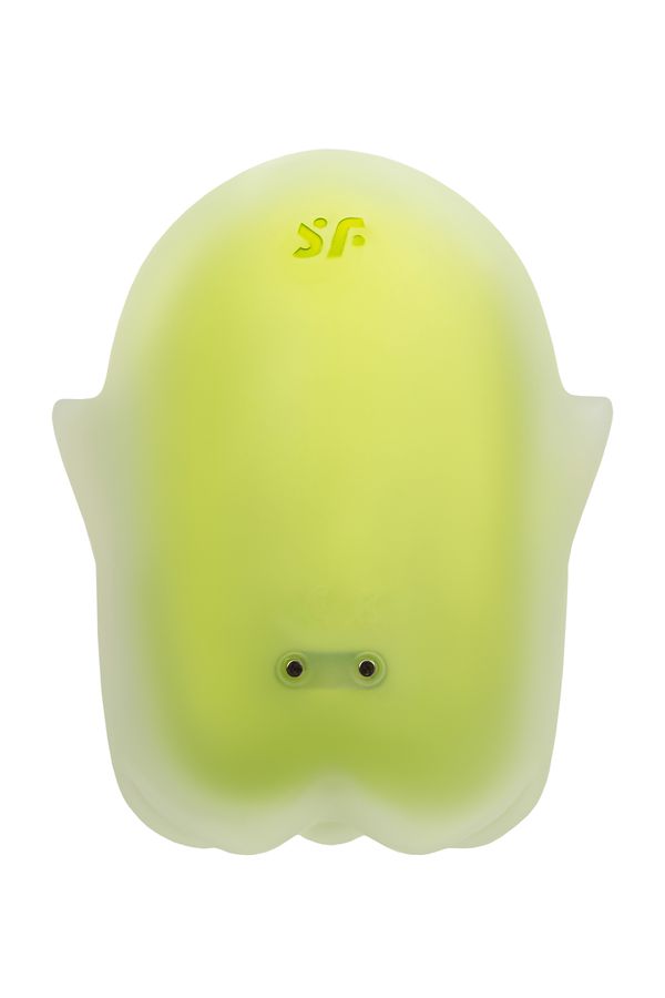  Вакуум-волновой бесконтактный стимулятор клитора Satisfyer Glowing Ghost, силикон, желтый, 8,4 см