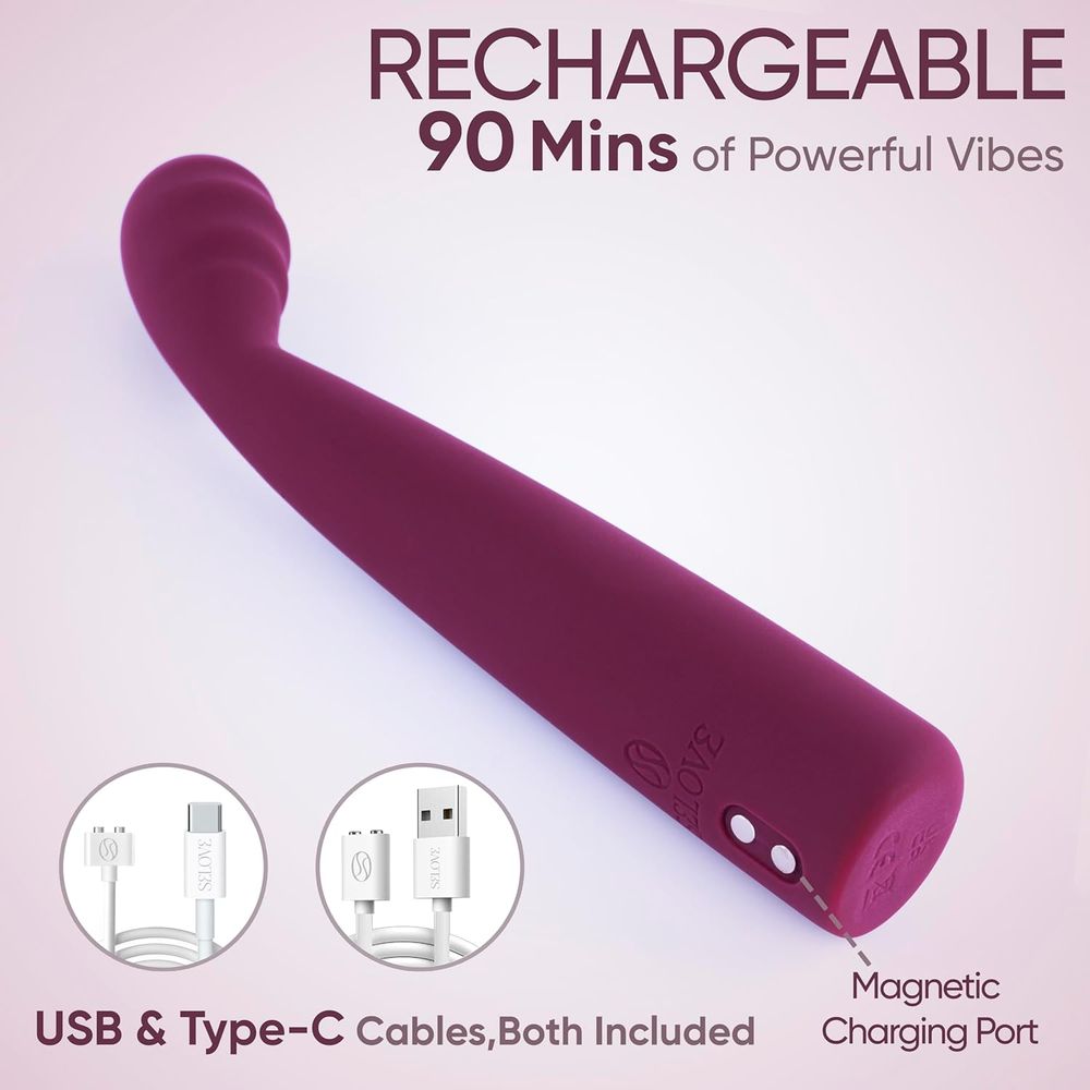  Selove TouchBend Вибратор с рельефом, фиолетовый перезаряжаемый