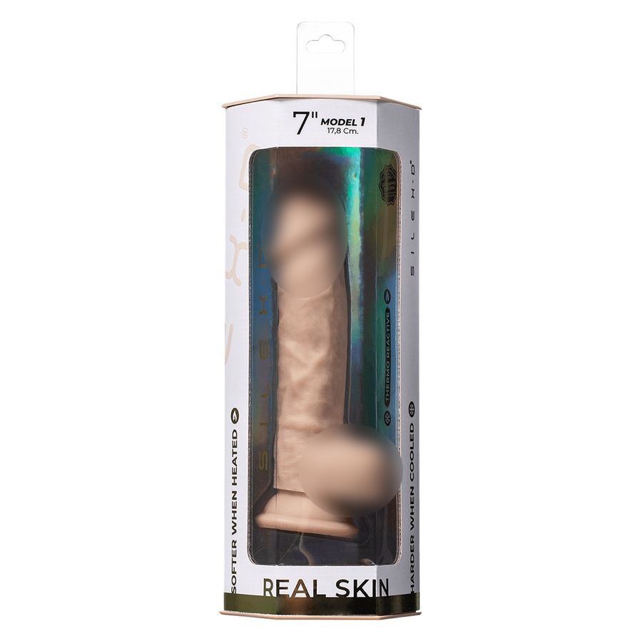  SileXD Model 1 "7", Супереалистичный фаллоимитатор ,телесный, раб.дл.13,5см, D-3,8см.
