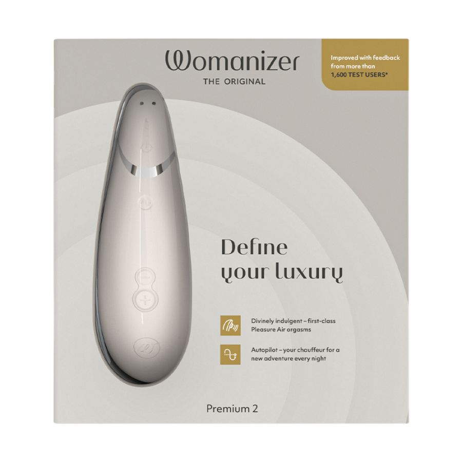  Womanizer Premium 2 Бесконтактный клиторальный стимулятор, перезаряжаемый, белый